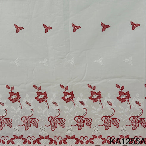 Chikankari Cotton Fabric-KA1255